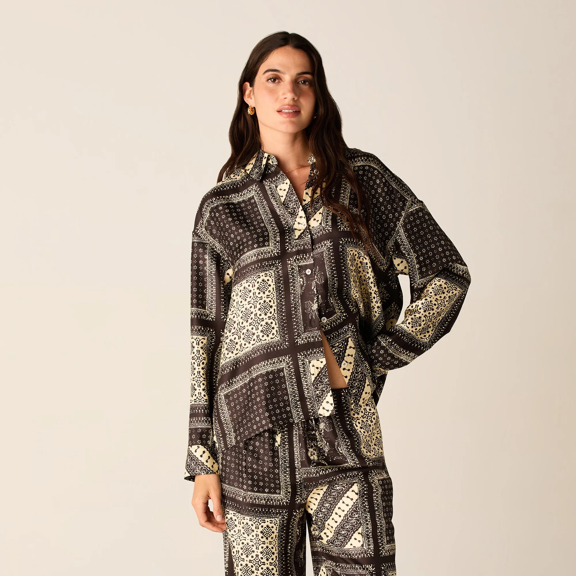 Kith Women Siena Batik Block Print Shirt - Incognito Outdoor Gear Winter Fashion