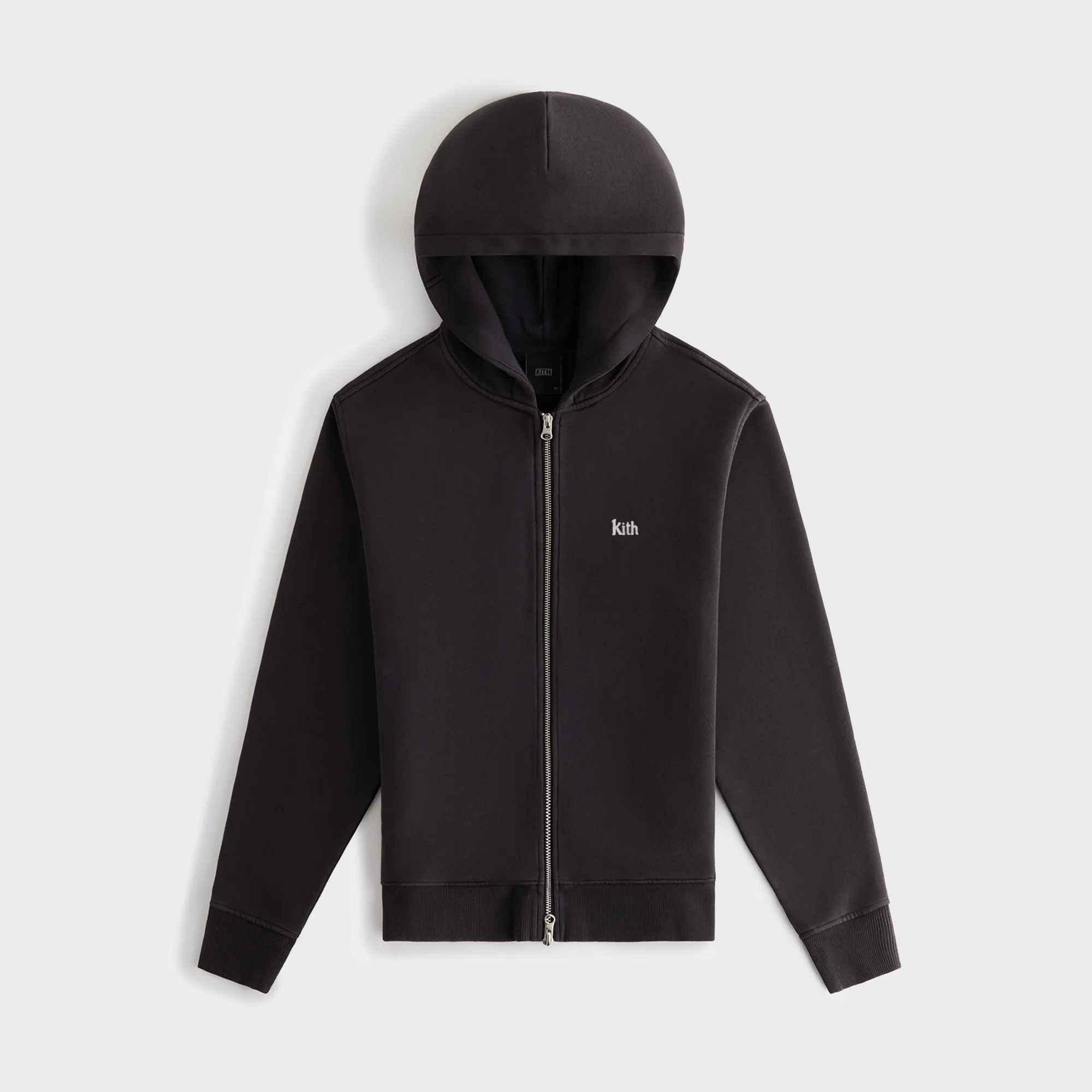 Kith Women Tanner Full Zip Hoodie - Black Polyester Material Moisture wicking