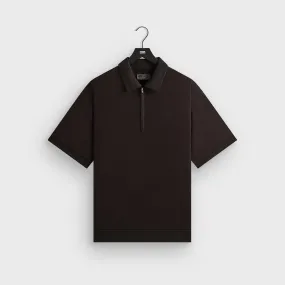Fashionable Fit Urban Chic Kith Zip-Front Performance Knit Ethan Polo - Kindling