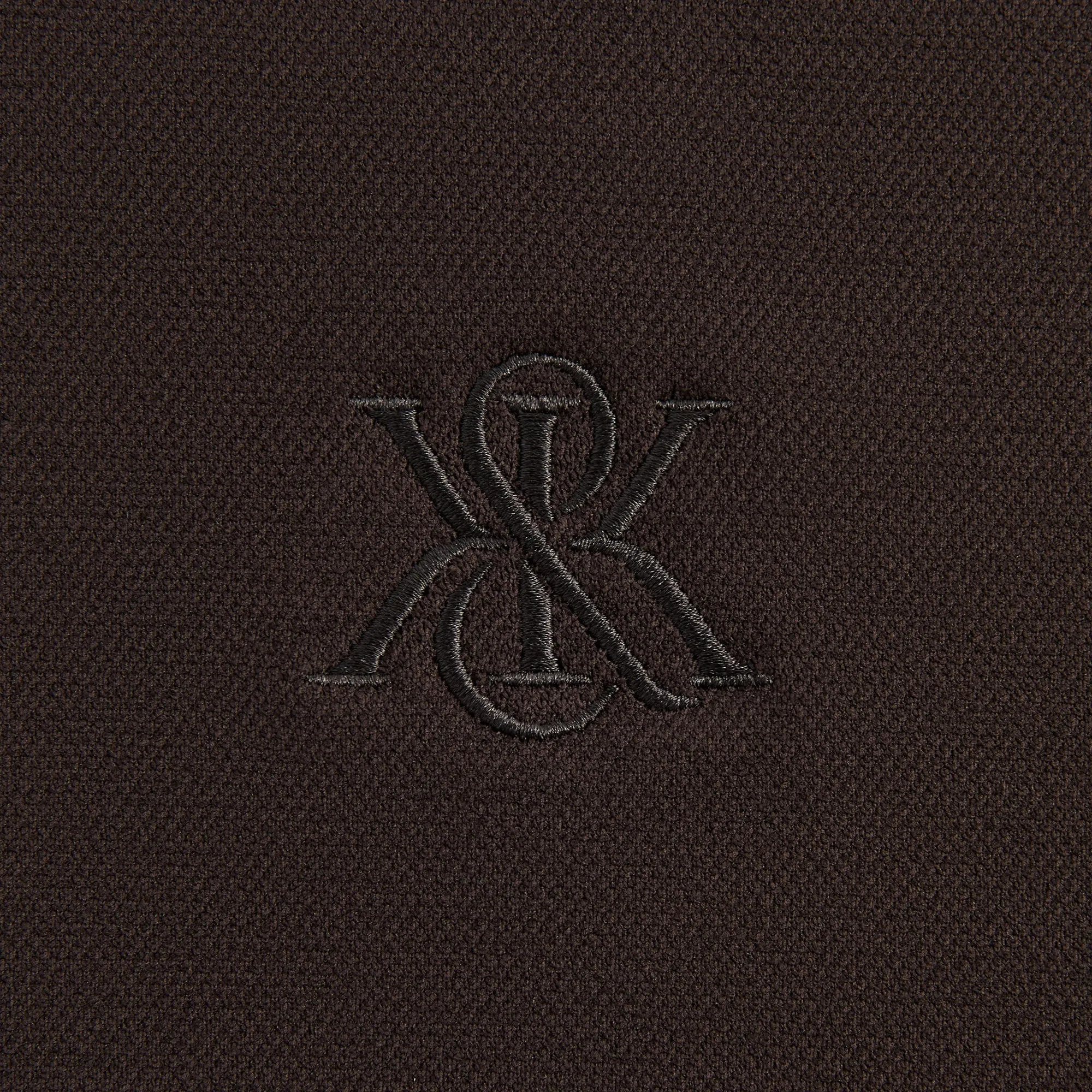Reinforced Collar Stay Kith Zip-Front Performance Knit Ethan Polo - Kindling
