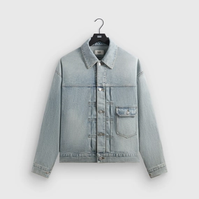 Textured Finish InterchangeableLining Kith Alonzo Denim Jacket - Light Indigo