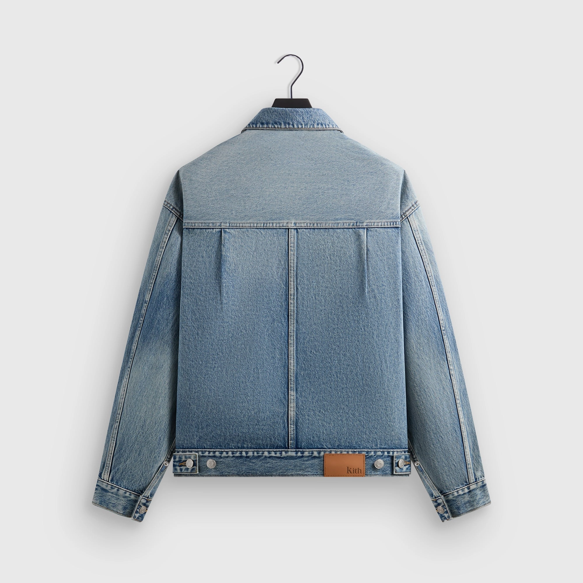Compression Fold Design Kith Alonzo Denim Jacket - Mid Indigo