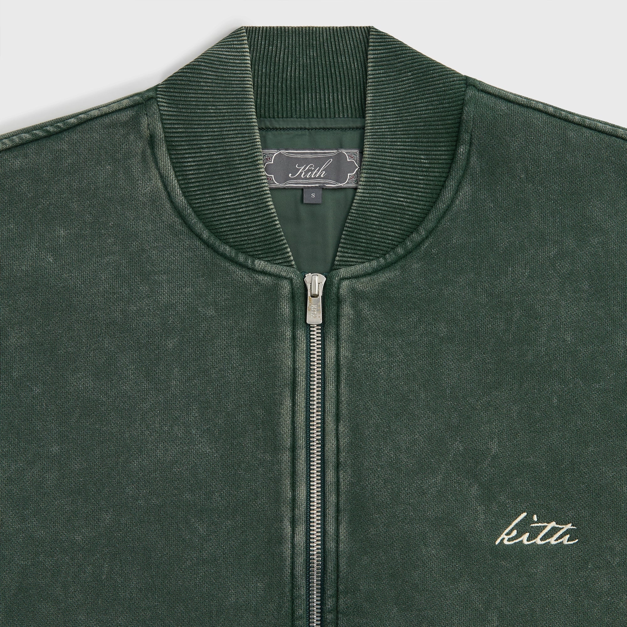 Kith Antique Wash Avery Bomber Jacket - Stadium Compression Fold Design