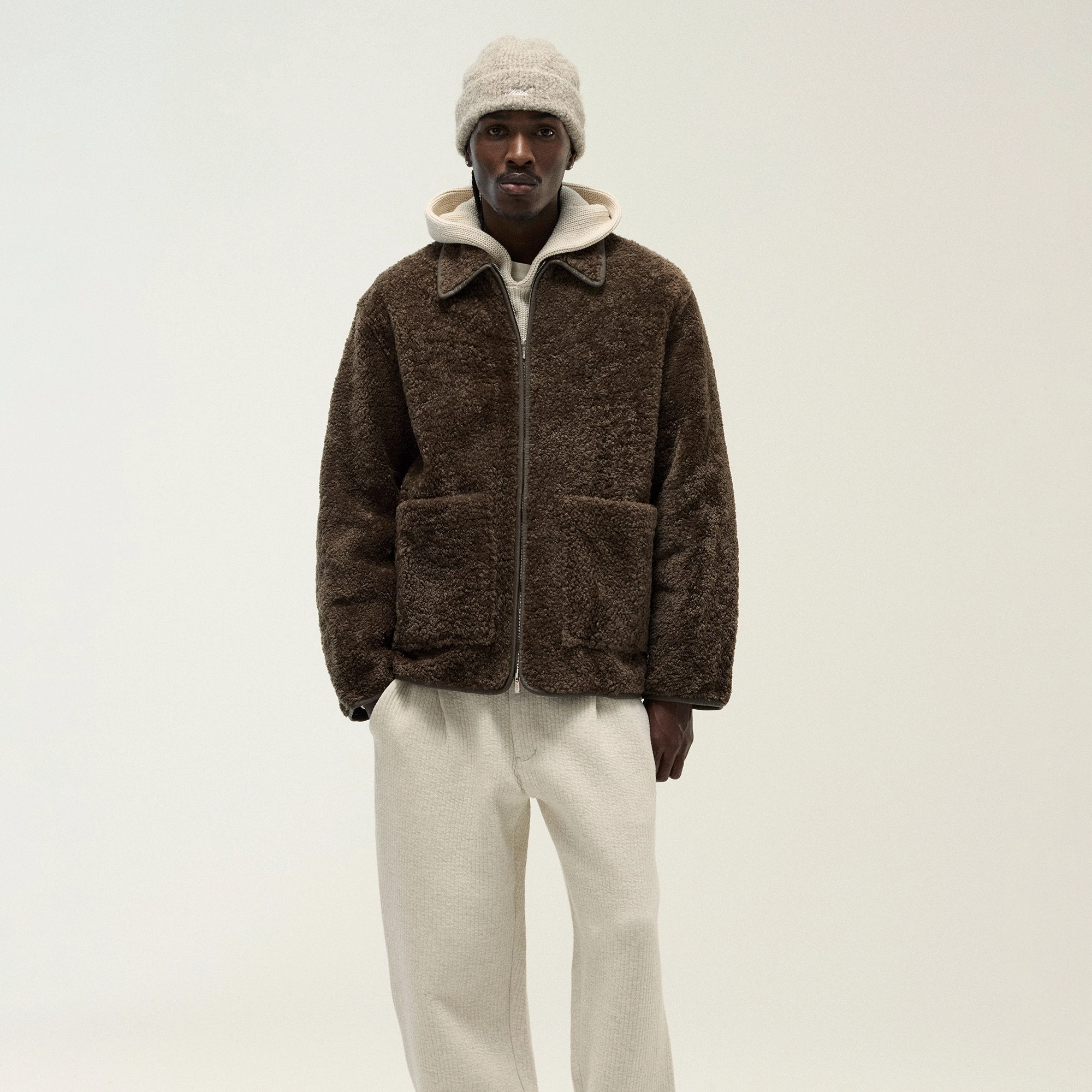 Kith Archer Shearling Jacket - Silo Smooth Zipper Glides Secure Closure System