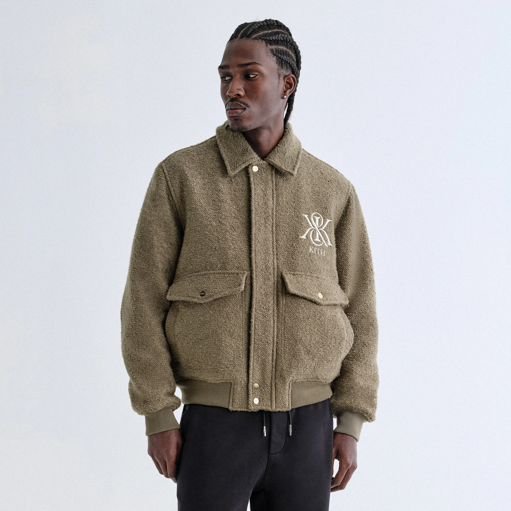 Quick Dry Fabric Kith Boucle Hawthorne Flight Jacket - Palomino