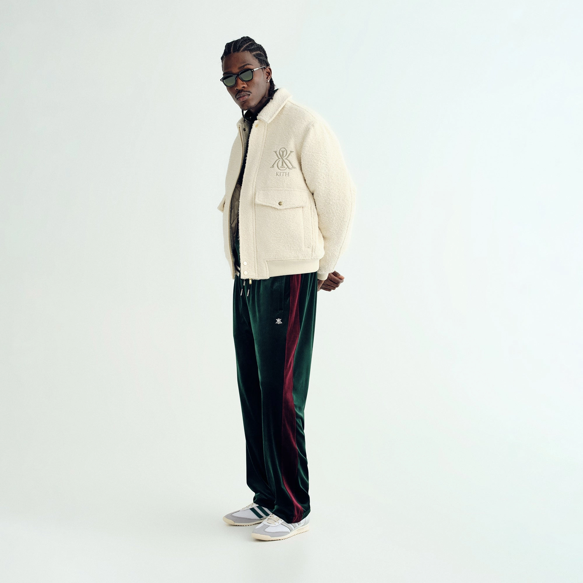 Kith Boucle Hawthorne Flight Jacket - Sandrift Weatherproof Shell Anti Pilling