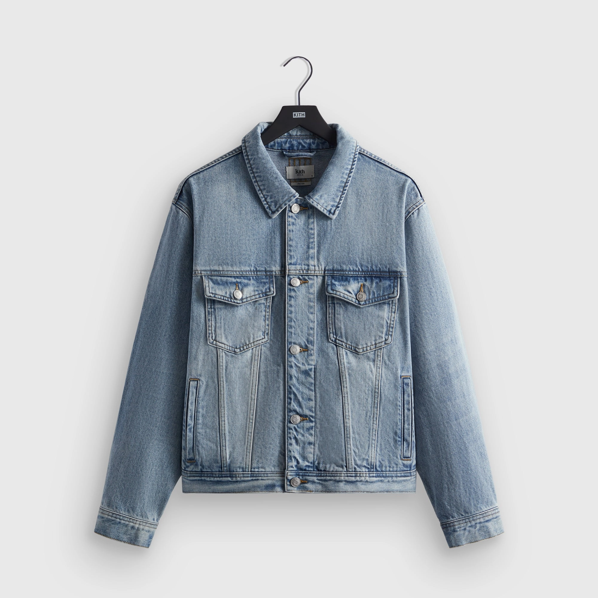WeatherproofZipper Kith Centre Denim Jacket - Light Indigo