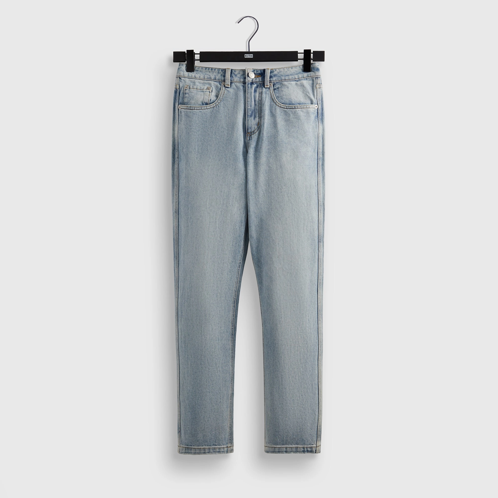 Active Fit Relaxed Design Kith Centre Straight Jean - Light Indigo