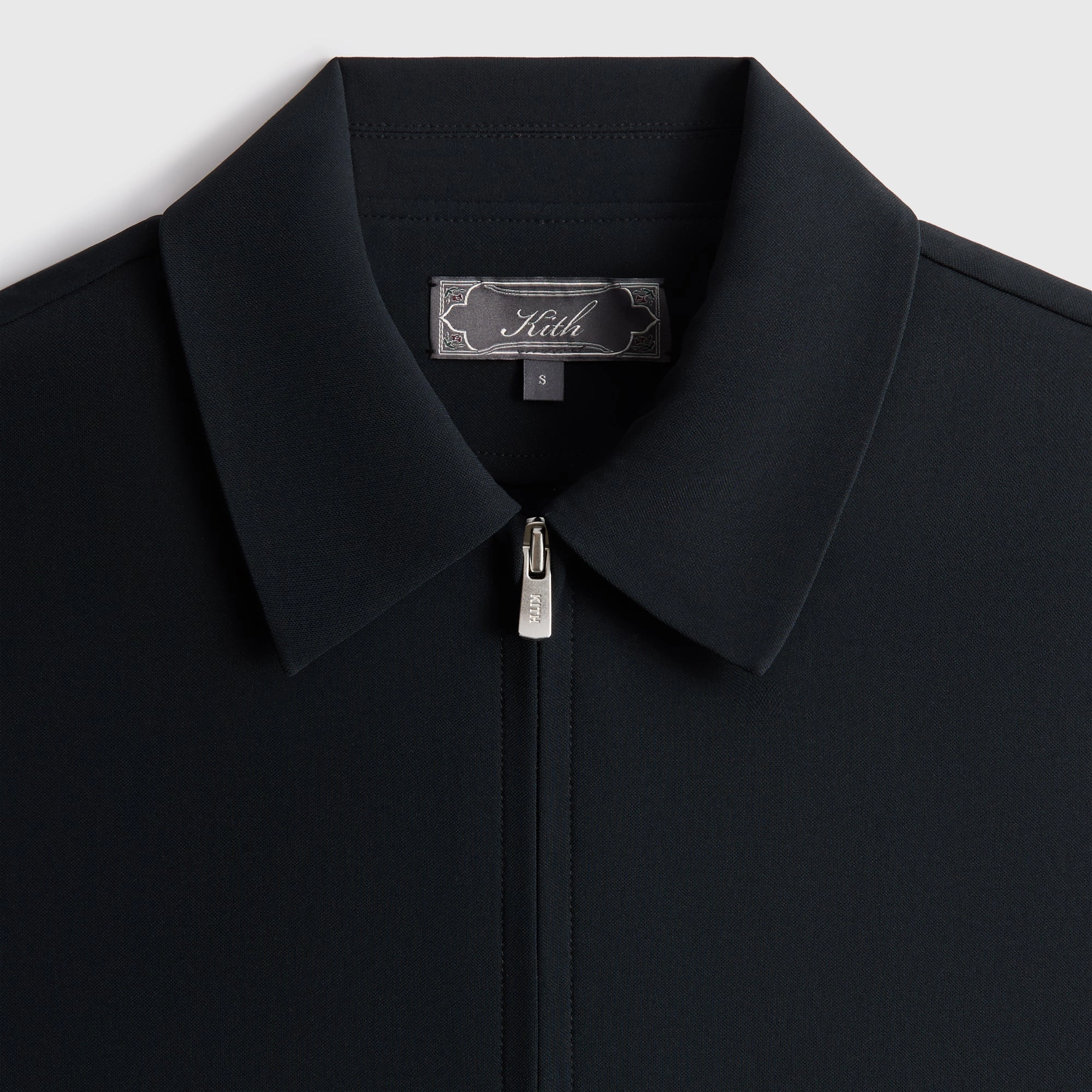 Kith Connor Blouson Jacket - Black Neutral Tones Look Double Layered Collar