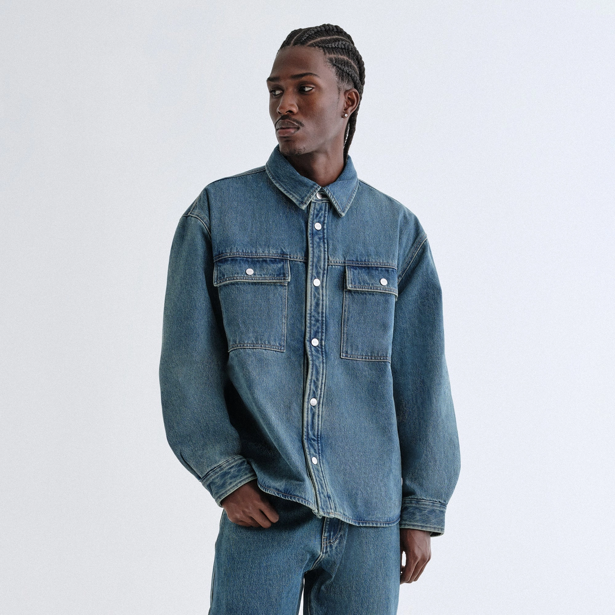 Kith Denim Apollo Shirt Jacket - Luka Wash Winter Ready