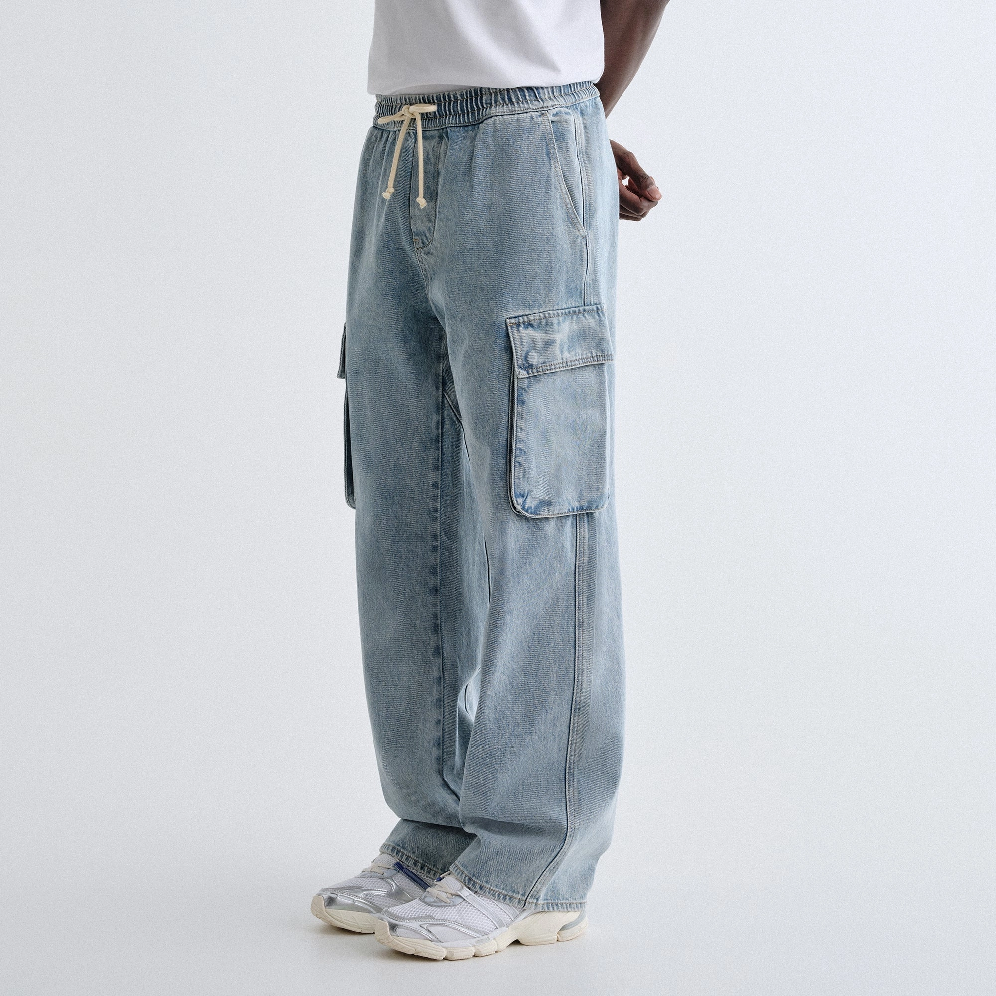 Kith Denim Cooper Cargo Pant - Bailey Wash NonRestrictiveFit Fashion-Forward
