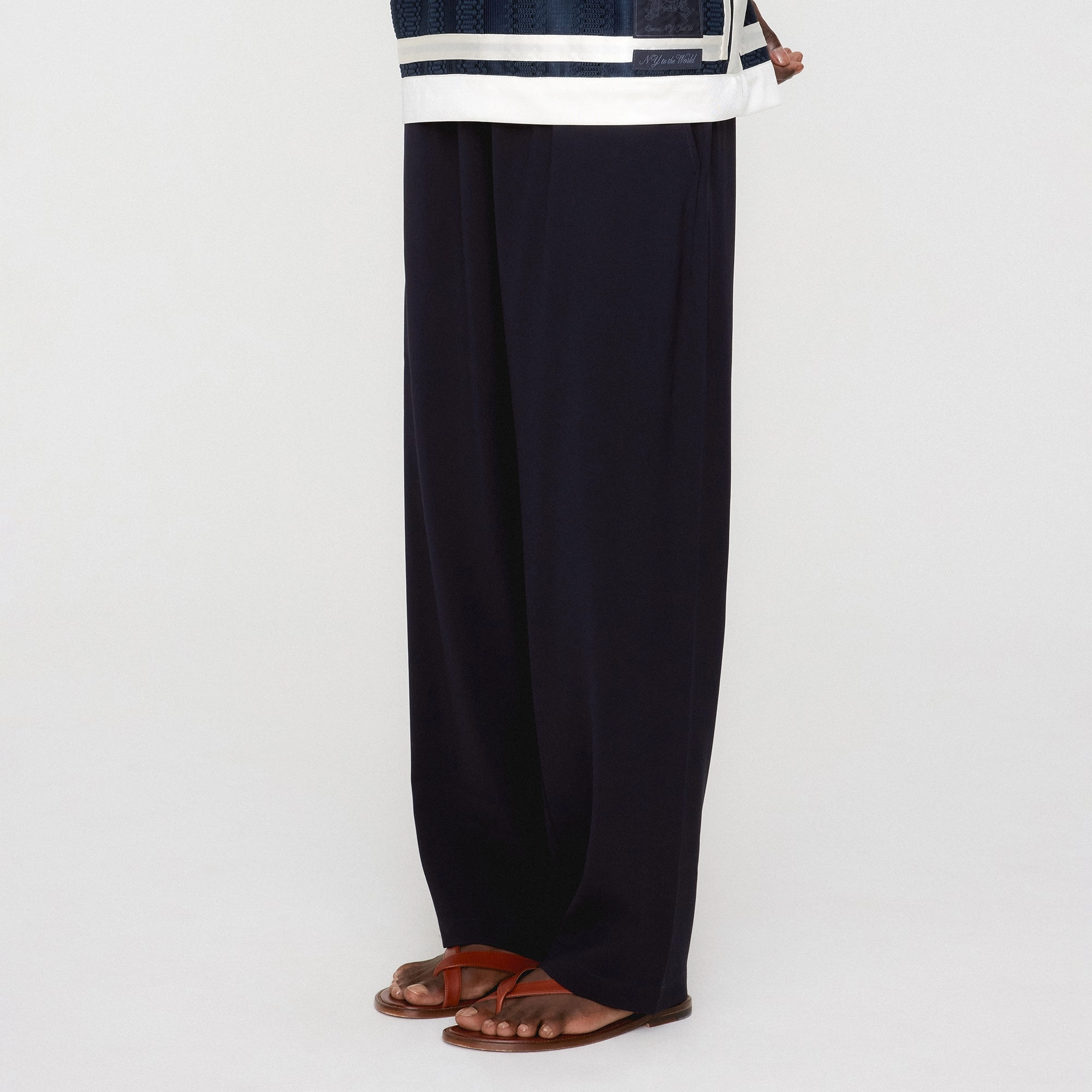 Layered Look Kith Double Crepe Grayson Pant - Ink