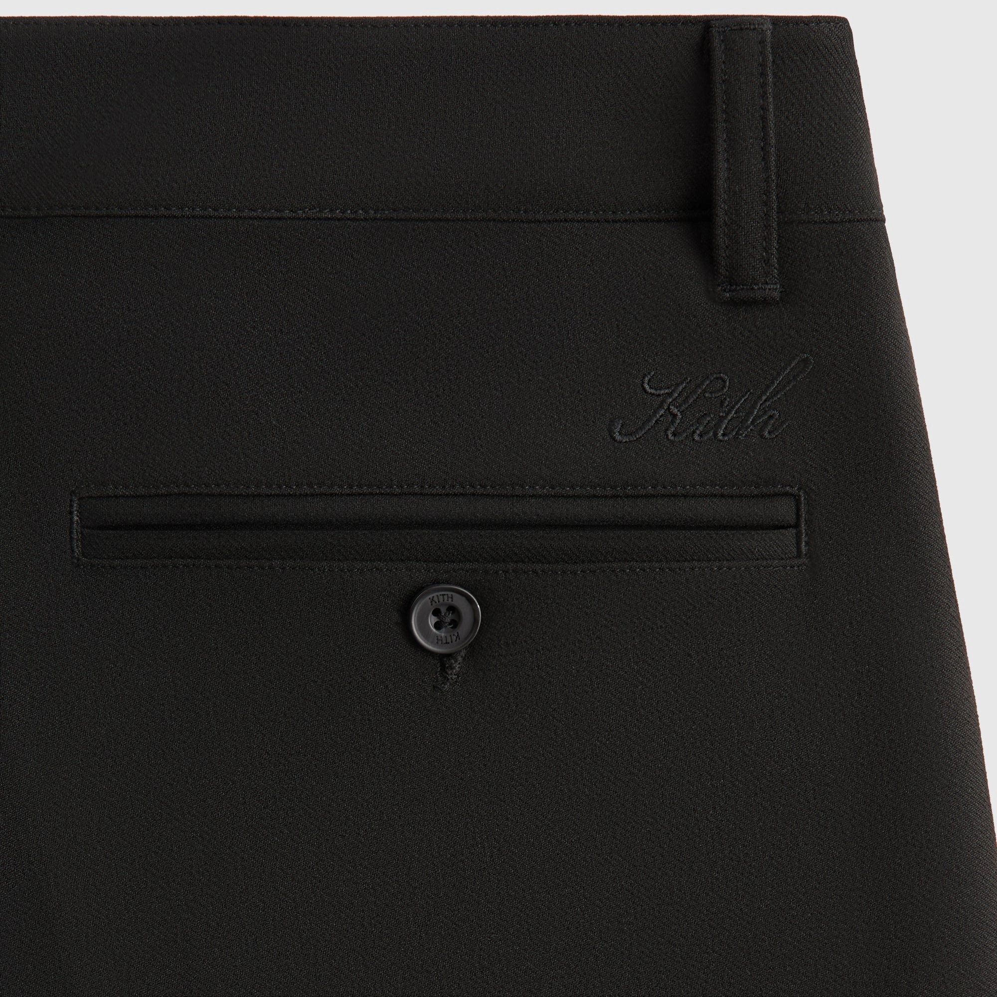 Weekend Wear Flexible Material Kith Double Weave Lance Trouser - Black