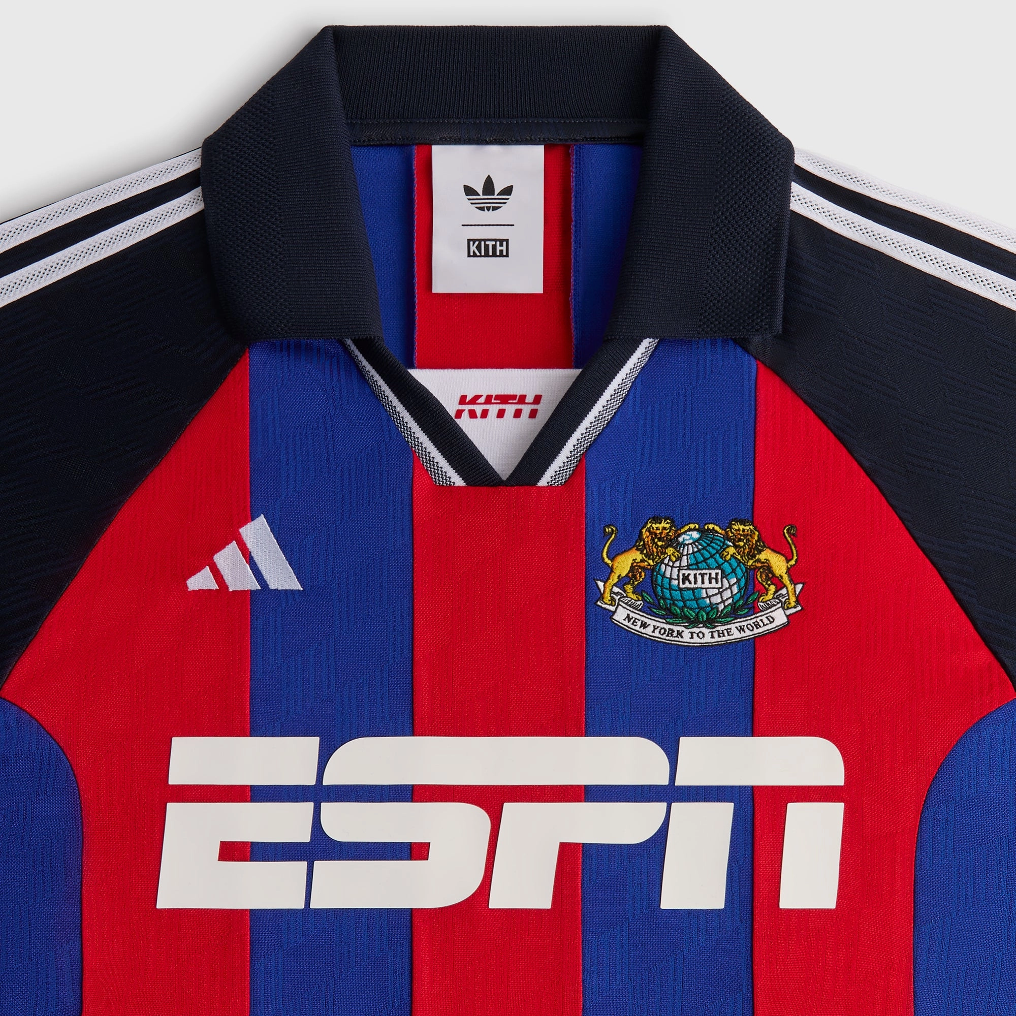 Kith for adidas Football ESPN Jersey - Red / Blue Flexible Hemline No Slip Grip