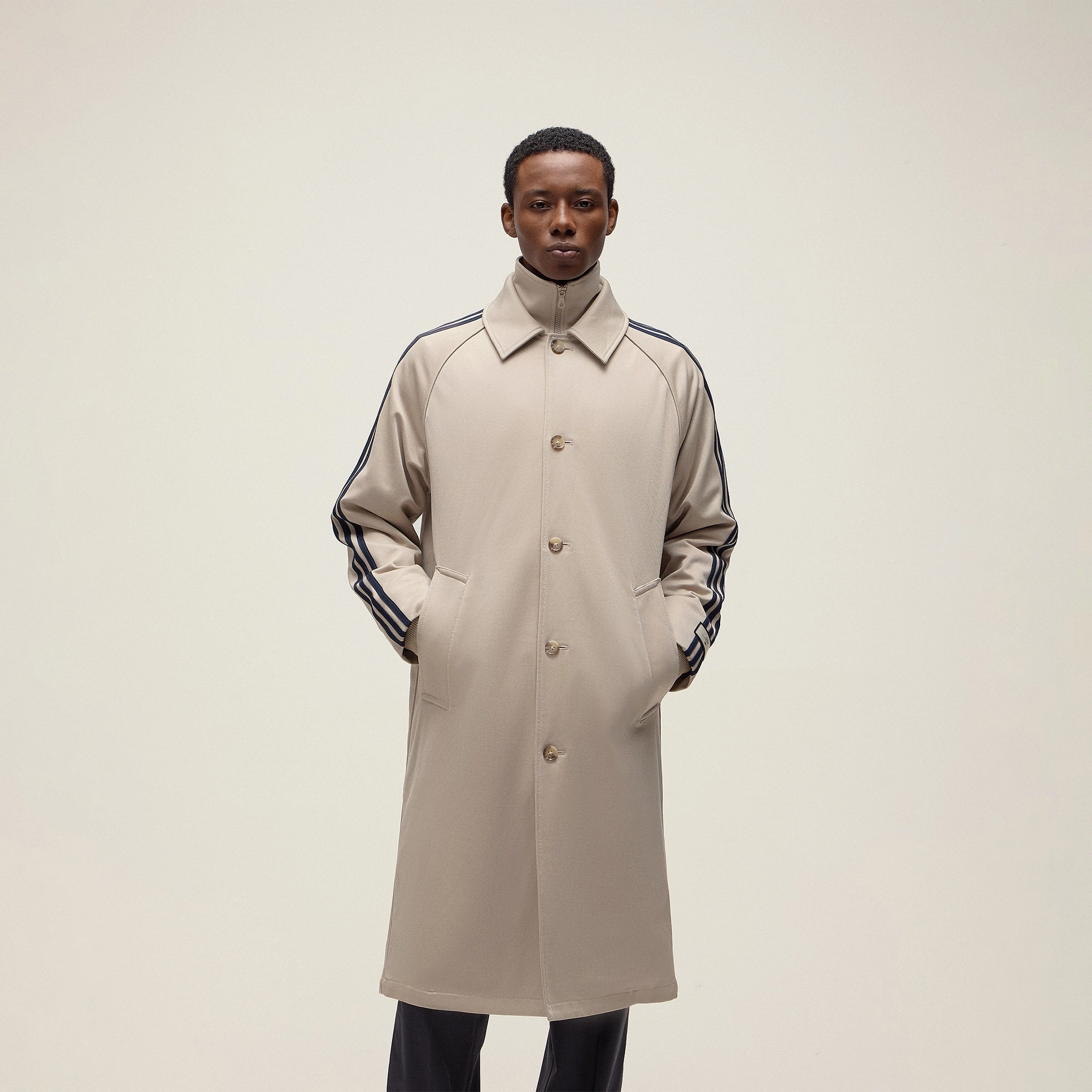 Thermal Lined Kith for adidas Football Hybrid Trench Coat - Beige