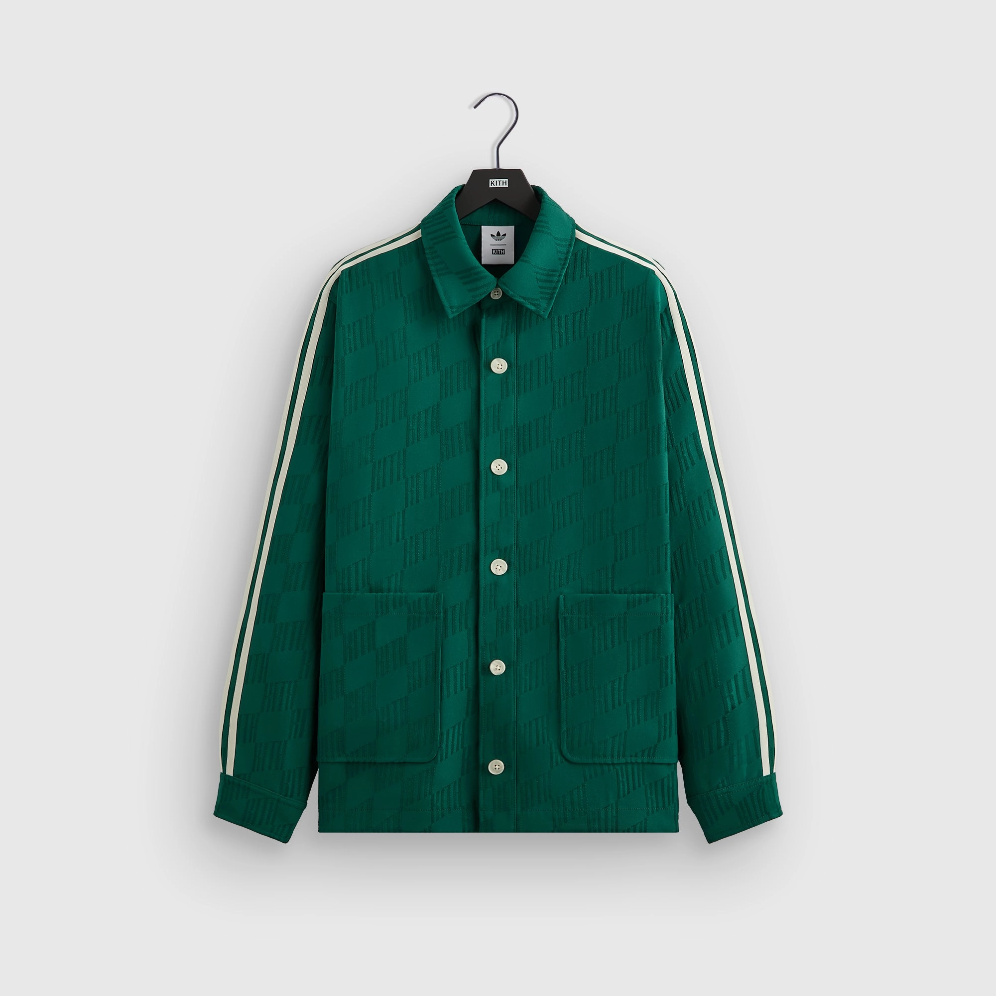 Kith for adidas Football Jacquard Overshirt - Green Soft Comfort Design Everyday Comfort Fit