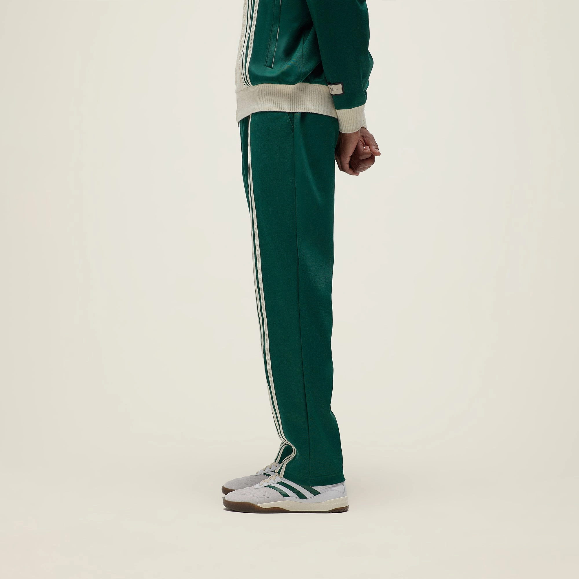 High Durability Thread Casual Must-Have Kith for adidas Football Track Pant - Green