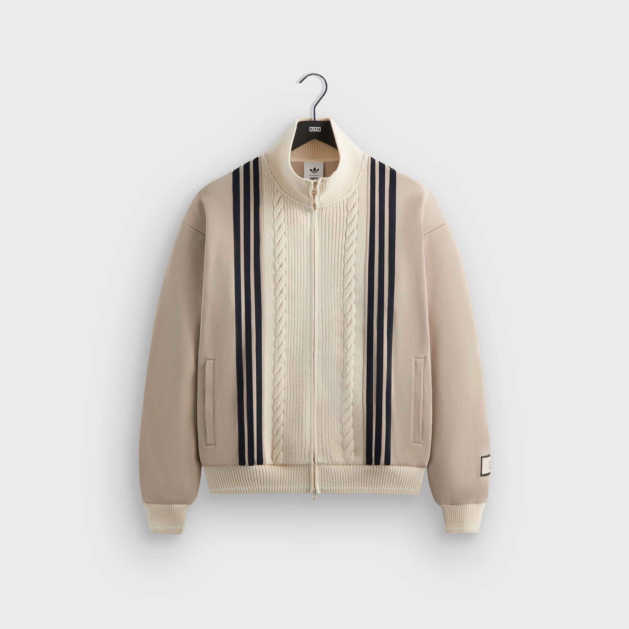 Kith for adidas Football Track Suit Top - Beige Double Layered Hood Hypoallergenic Textile