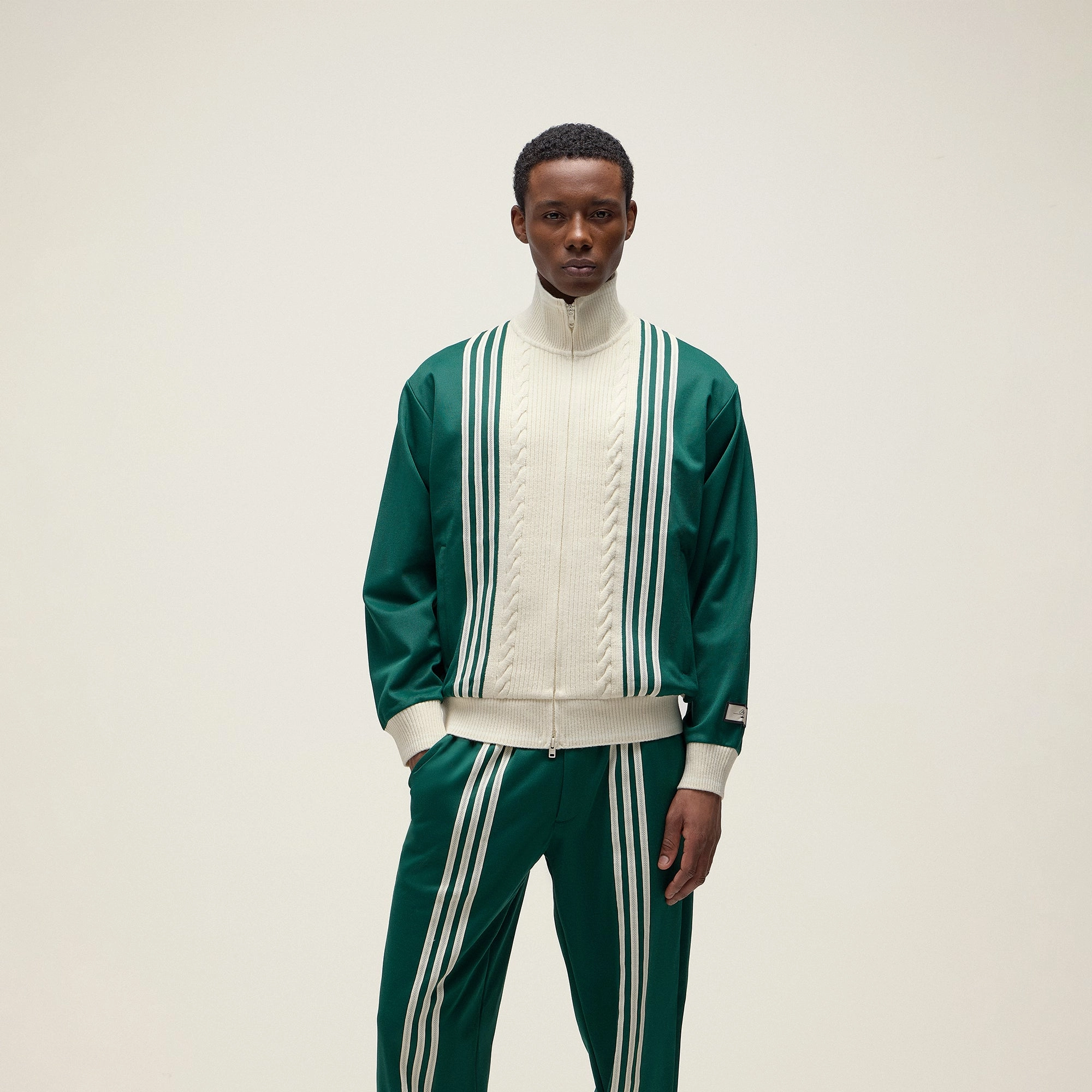 Eco Friendly Coating TearResistant Reinforcements Kith for adidas Football Track Suit Top - Green