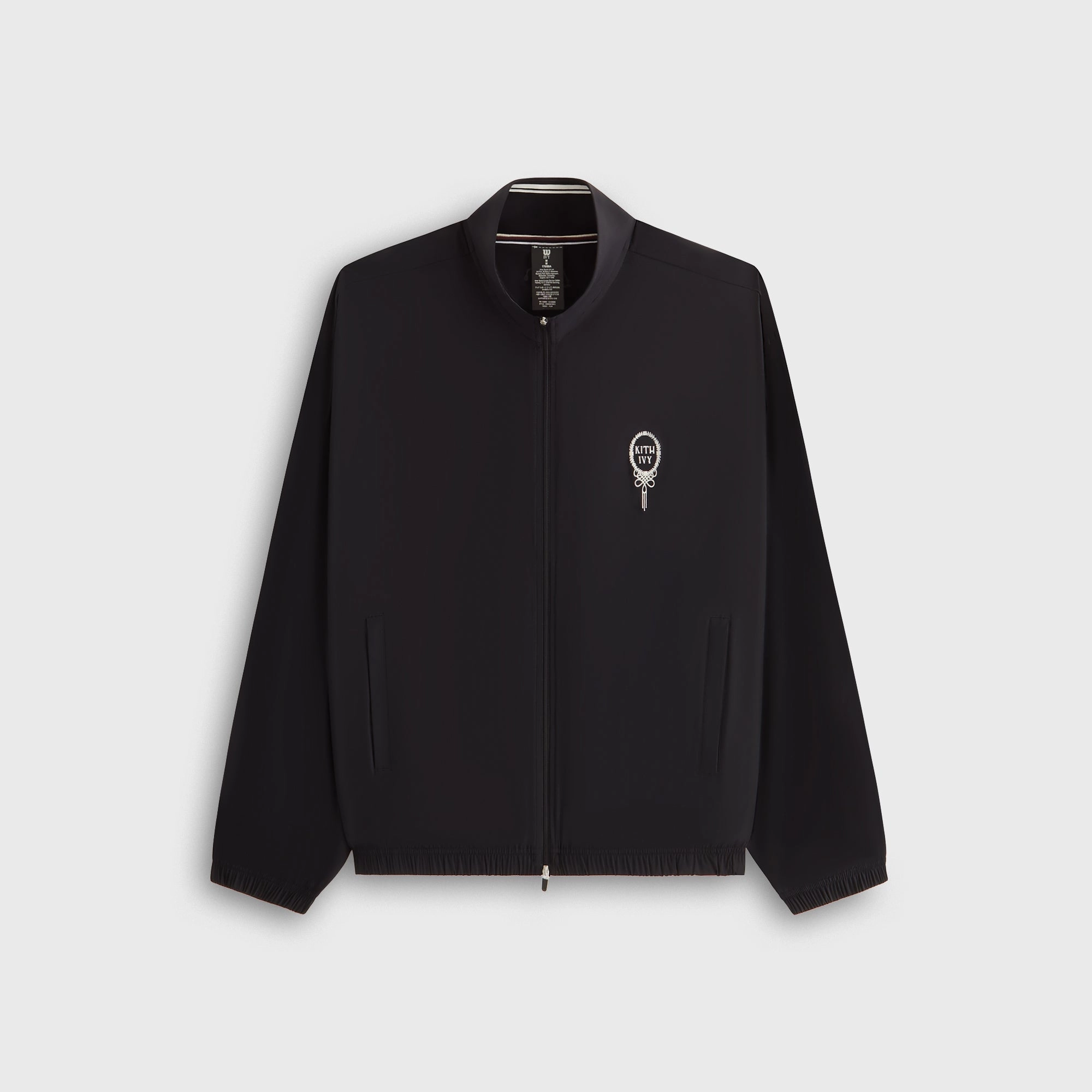 Stretchable Cuffs Zip Pockets Kith Ivy for Wilson Women's Court Jacket - Black