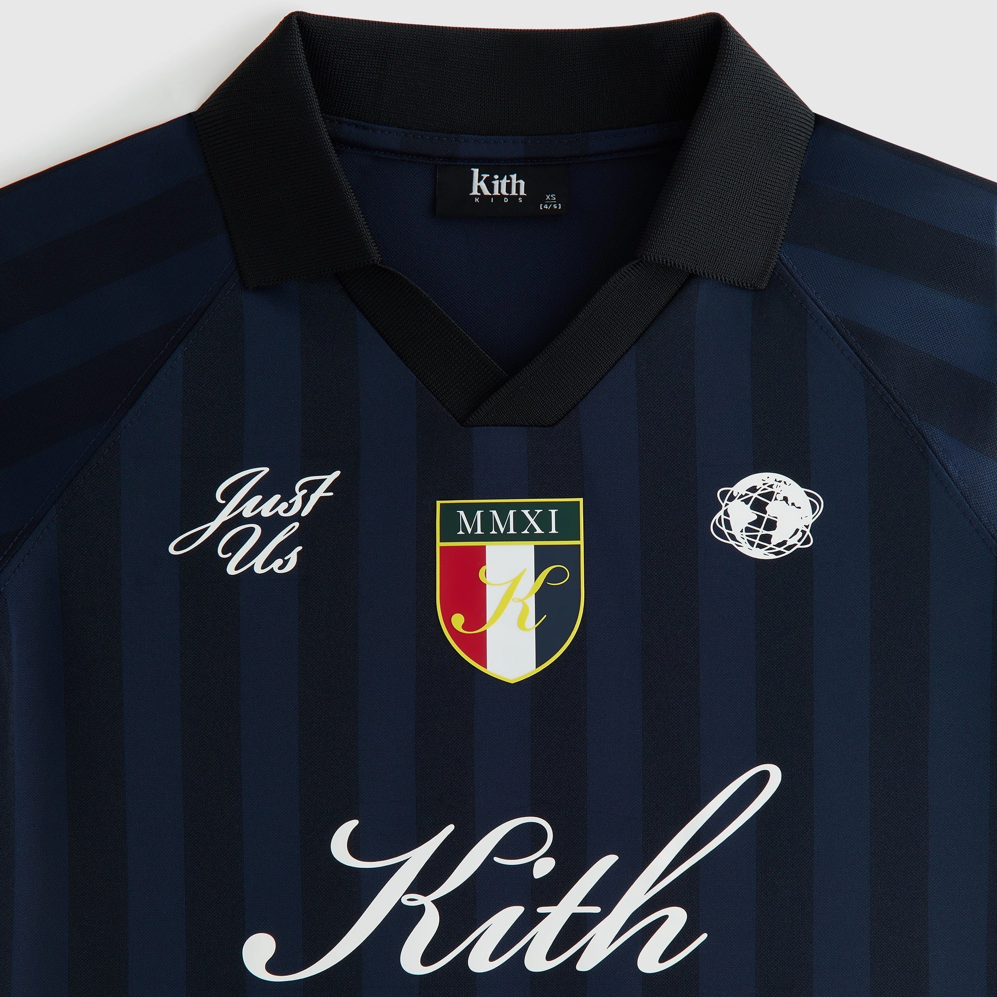 Kith Kids Long Sleeve Soccer Jersey Polo - Gulf Biodegradable Synthetic Fibers Flex Fit Construction