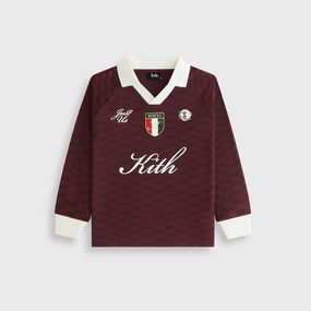 Kith Kids Long Sleeve Soccer Jersey Polo - Magma Rugged Wear quick dry