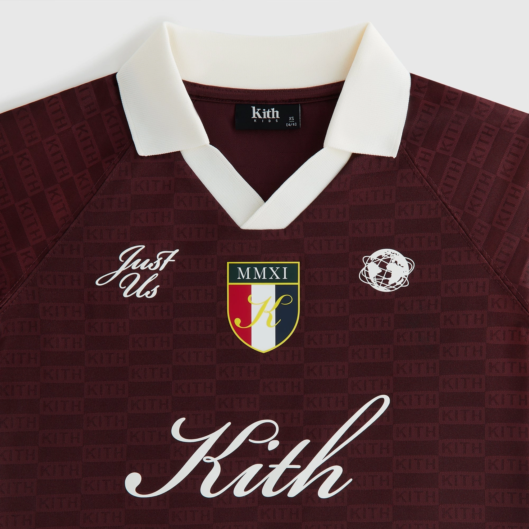 Kith Kids Long Sleeve Soccer Jersey Polo - Magma Colorfast Dye Process
