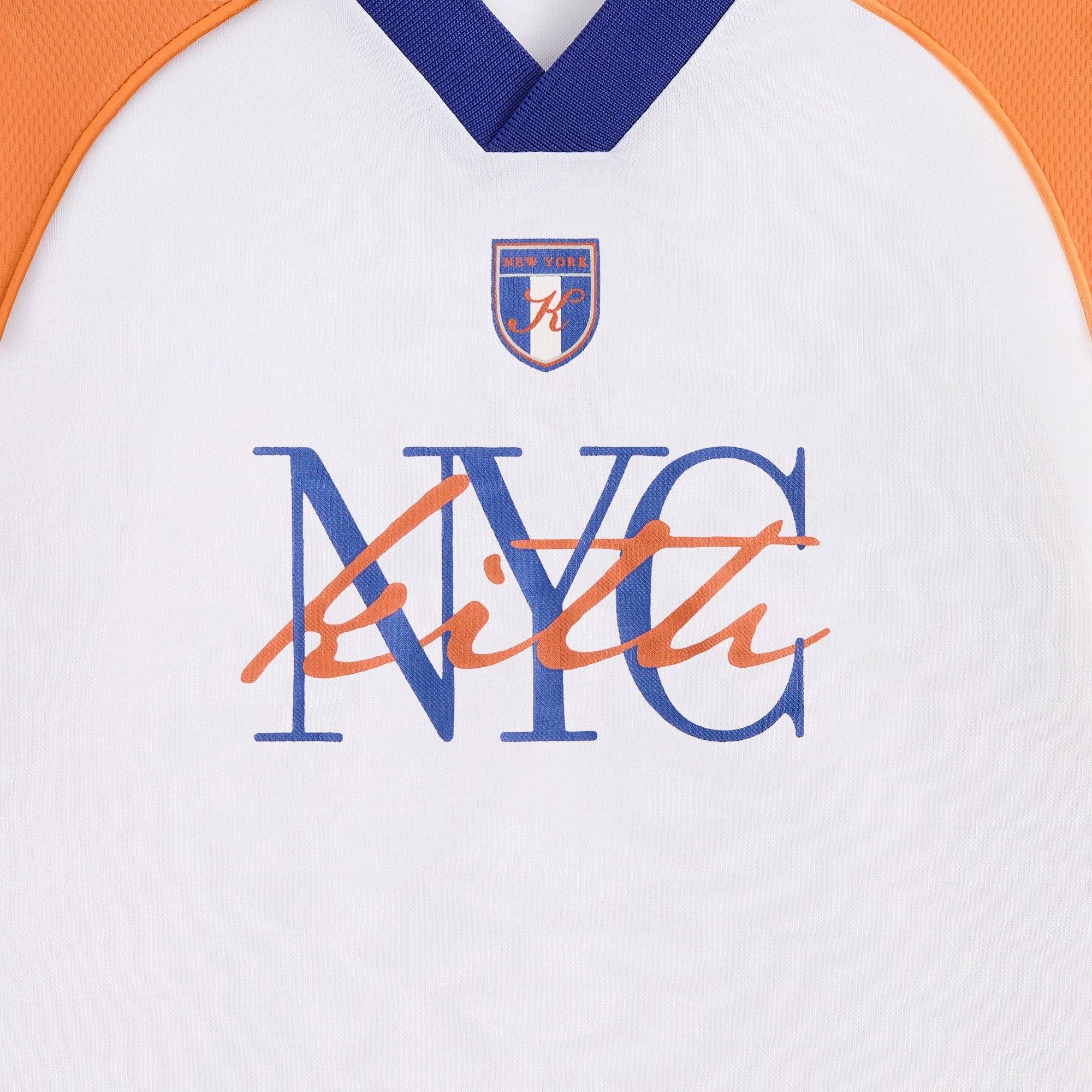 Double Layered Hem Relaxed Performance Kith Kids New York Soccer Top - White