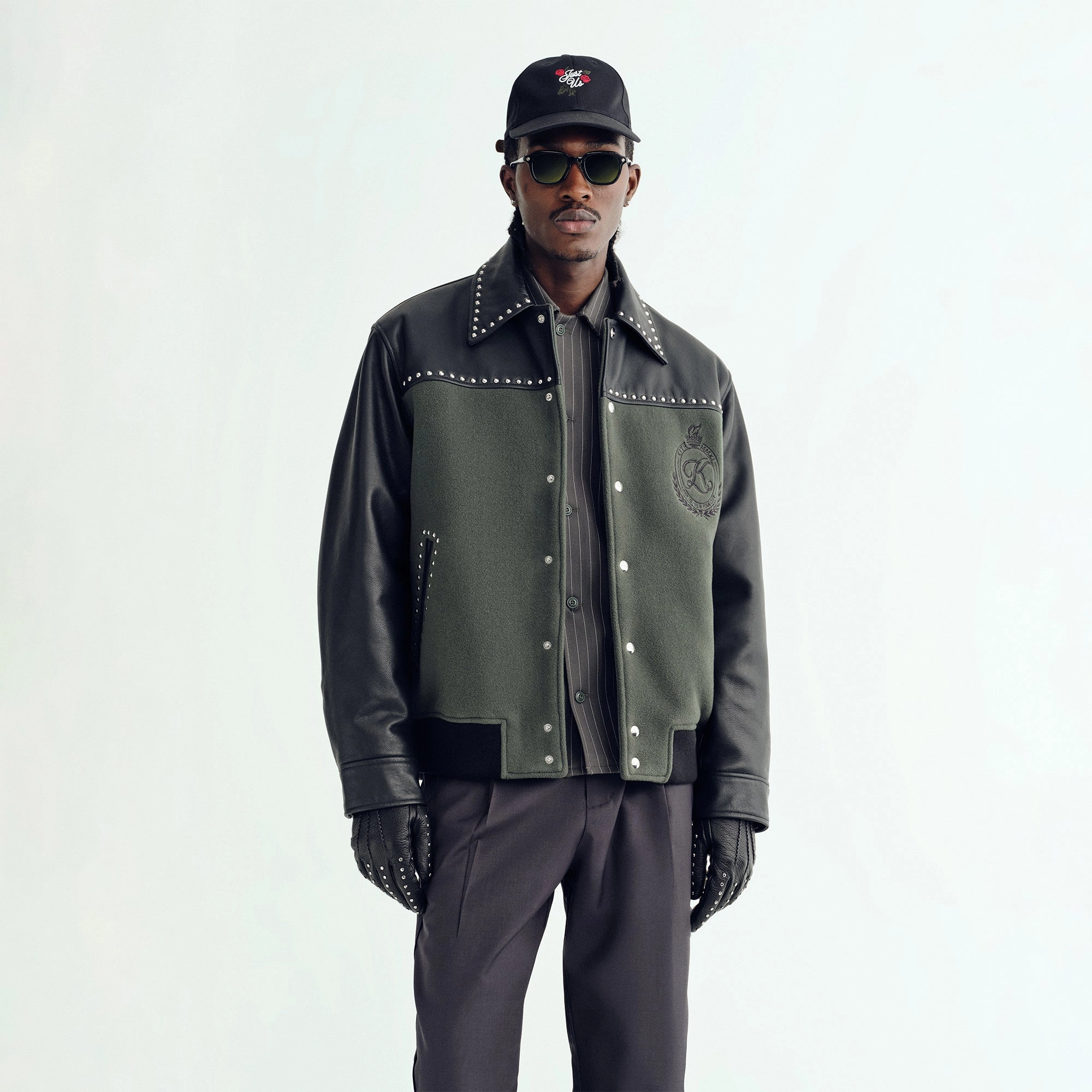 Kith Leather Combo Varsity Jacket - Machine Anti Pilling Finish Noise Free Movement