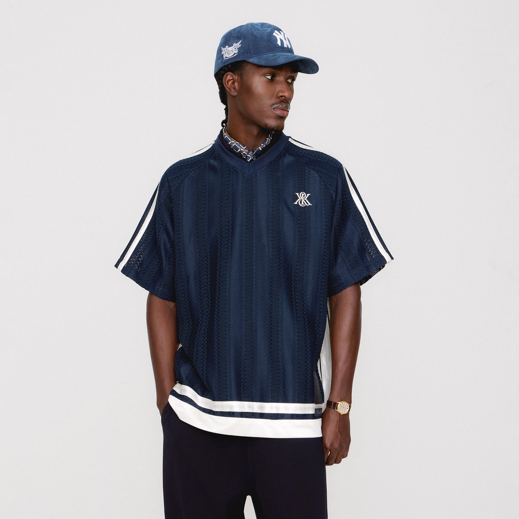 Kith Leon Short Sleeve Lace Combo Jersey - Nocturnal Anti Static Finish Bonded Stitch Details