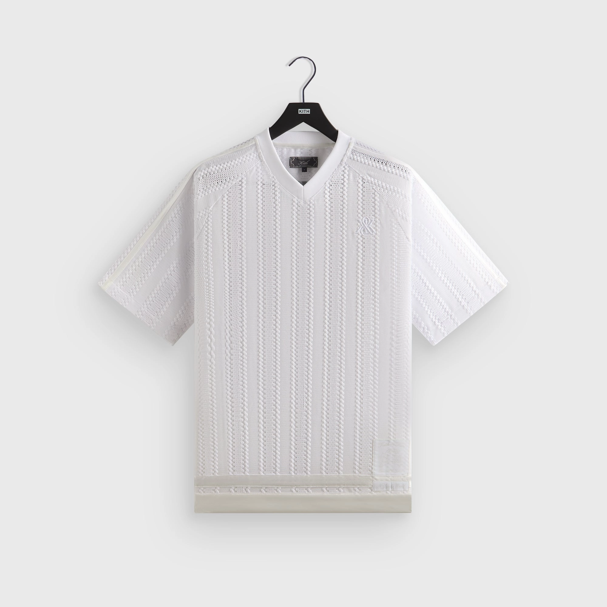 Kith Leon Short Sleeve Lace Combo Jersey - White Rapid Evaporation Build Athletic Fit