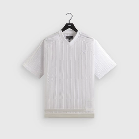 Kith Leon Short Sleeve Lace Combo Jersey - White Rapid Evaporation Build Athletic Fit