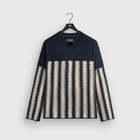 Thermal Regulating Fabric Kith Long Sleeve Crochet Malik Jersey - Nocturnal