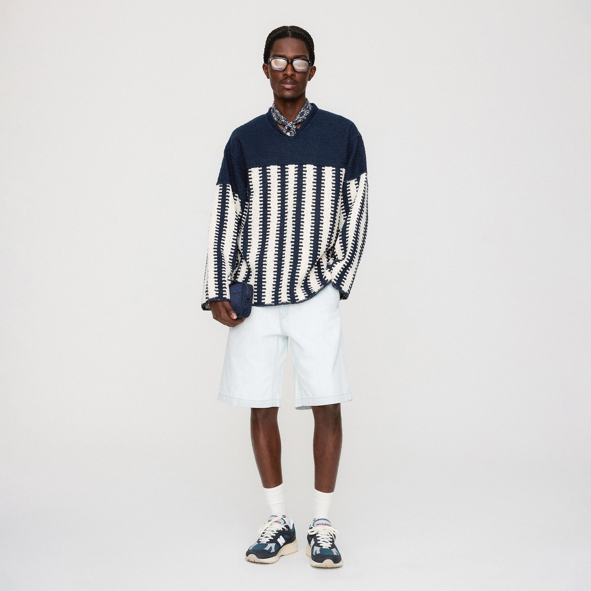 Kith Long Sleeve Crochet Malik Jersey - Nocturnal sporty wear All Day Comfort Flex