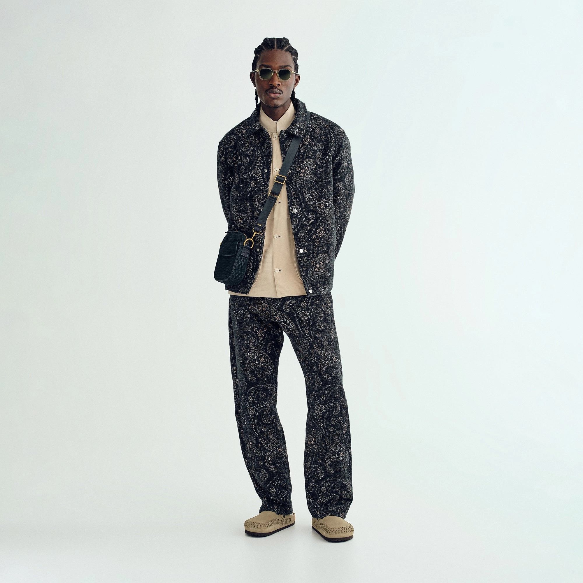 Multi Pocket Functionality Kith Paisley Tapestry Irvin Coaches Jacket - Equestrian