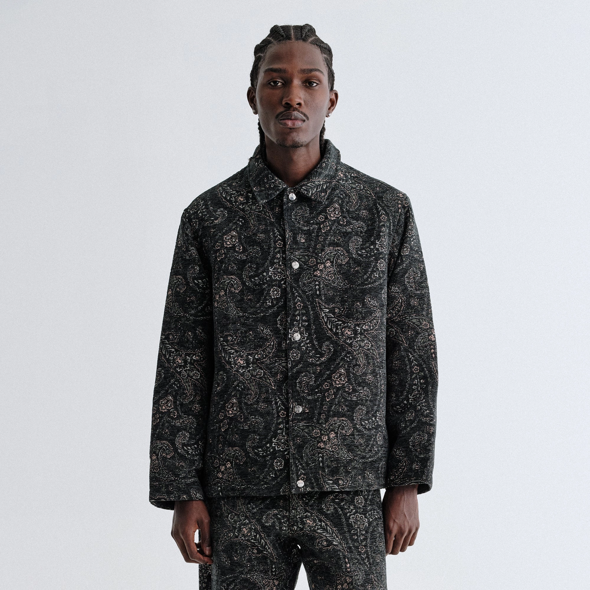 Recycled Textile Stain Resistant Kith Paisley Tapestry Irvin Coaches Jacket - Equestrian