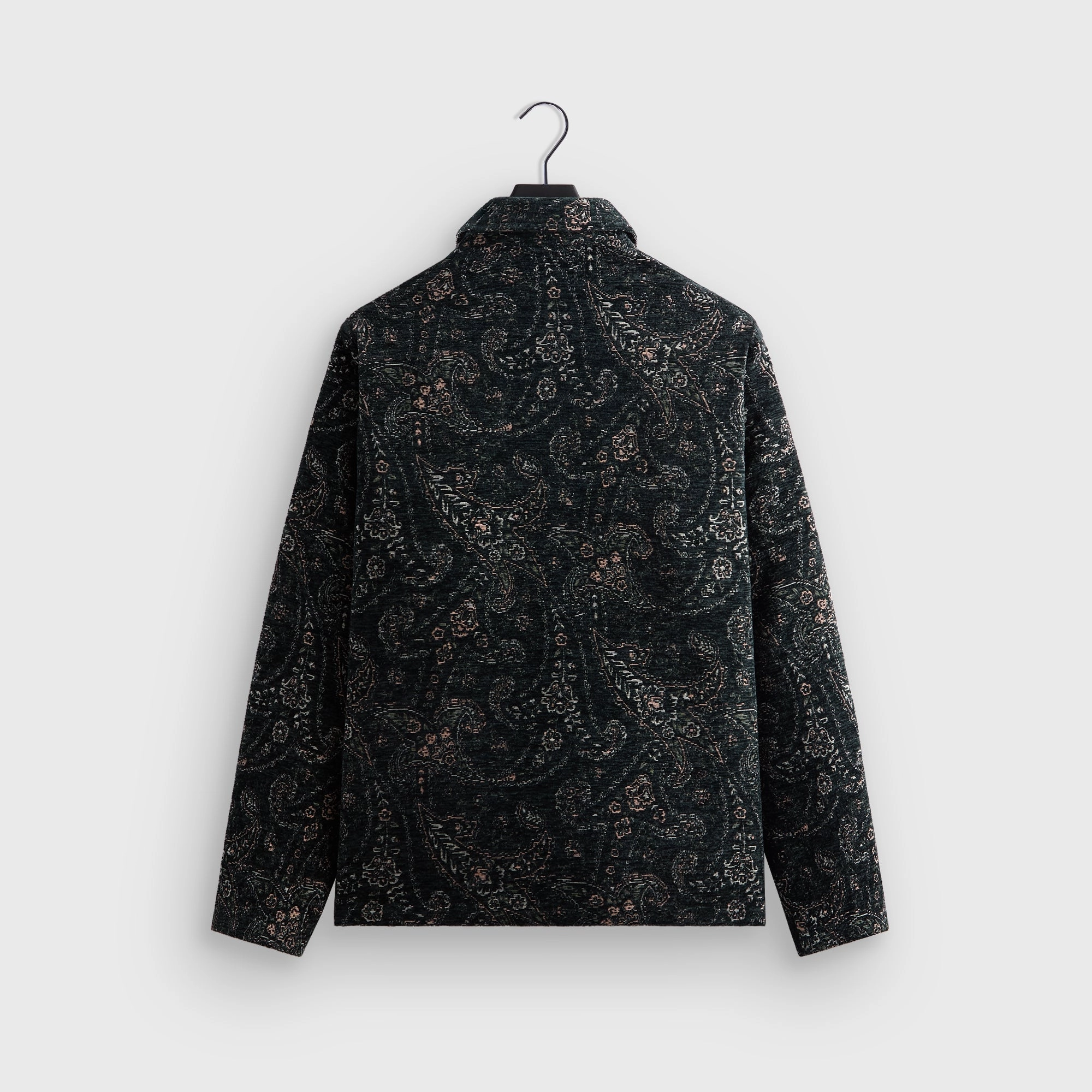 High Collar Design Durable zipper pull Kith Paisley Tapestry Irvin Coaches Jacket - Equestrian