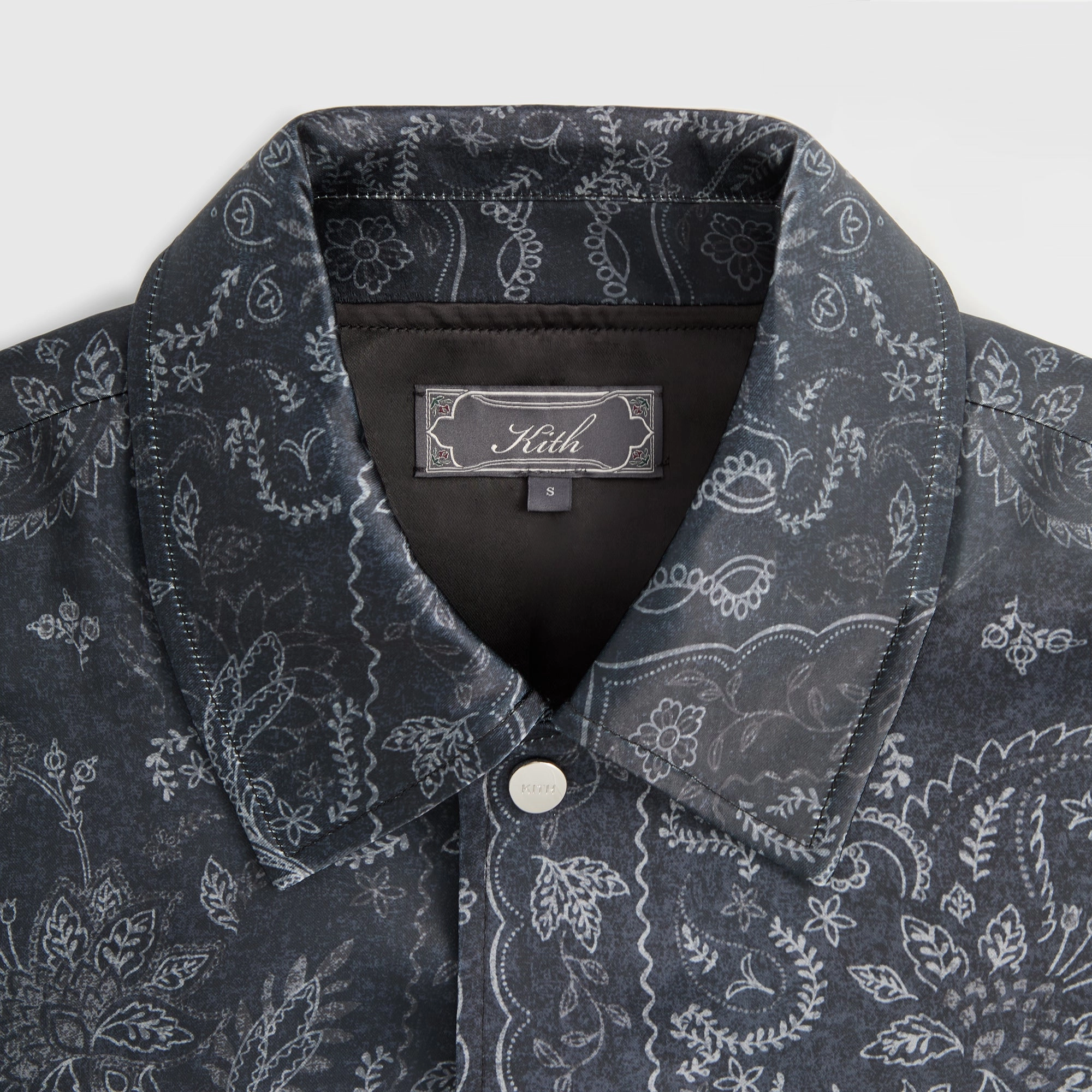 Kith Panelled Bandana Long Sleeve Coaches Jacket - Black Moisture Wicking Inner Layer Effortless Layer
