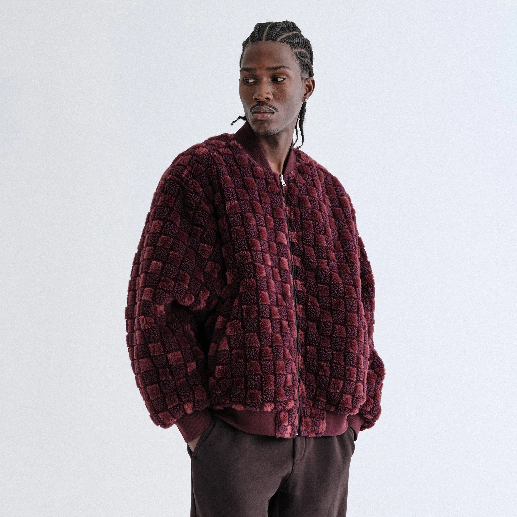 Kith Reversible Faux Fur Avery Bomber - Magma QuickDry Fabric BondedSeams