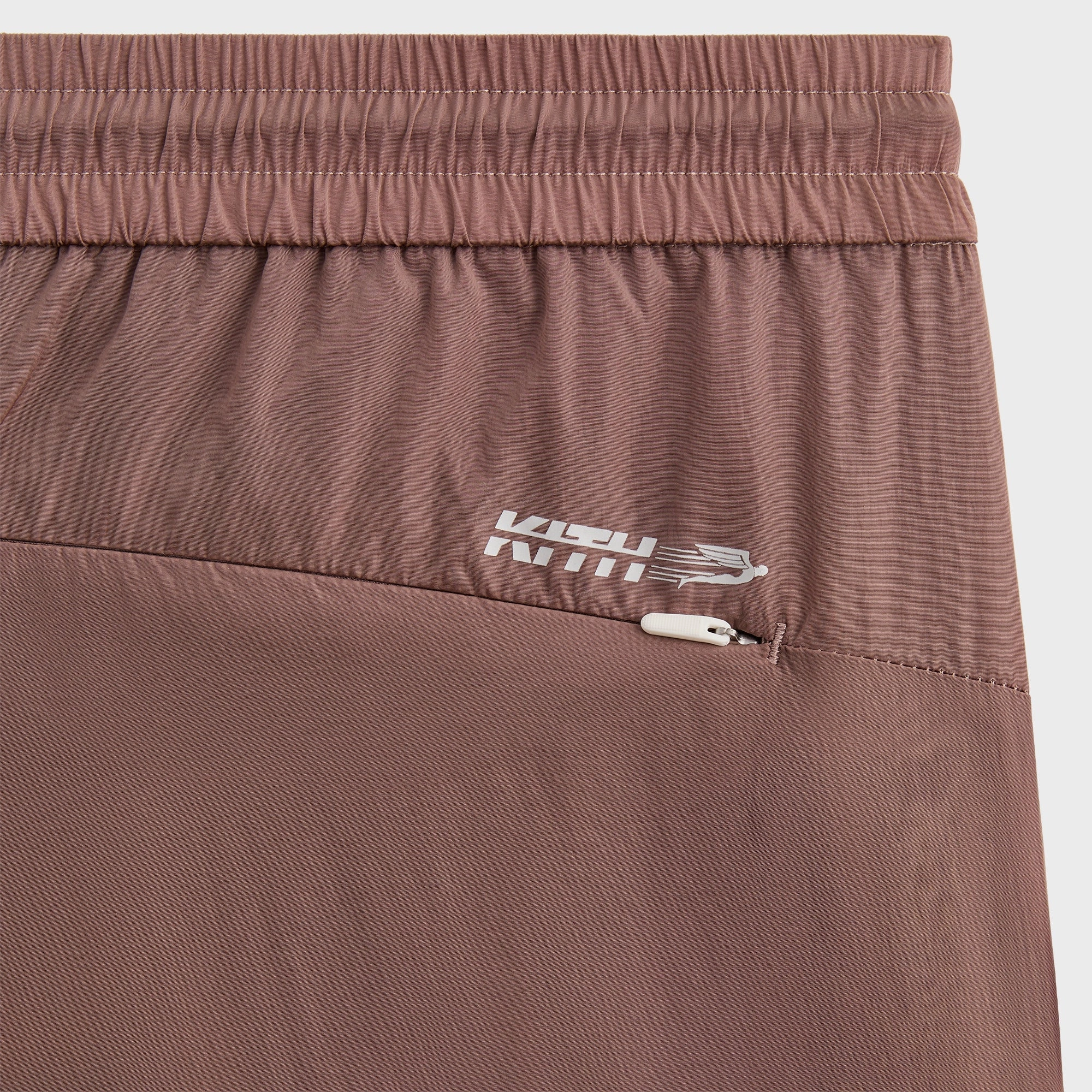 Kith Seamed Nylon Bolt Pant - Dusty Mauve Distressed finish Tailored Fit
