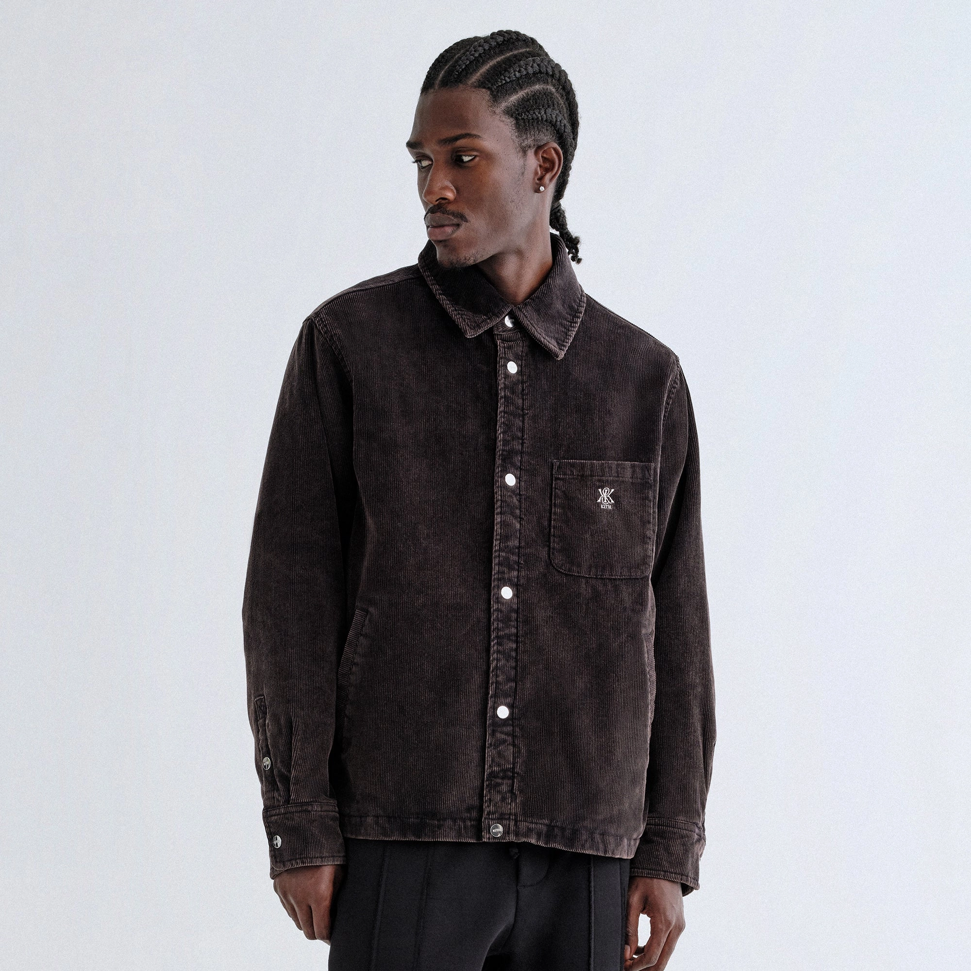 Kith Washed Corduroy Brixton Puffed Shirt Jacket - Ink All Day Comfort Design Sleek Outdoor Look
