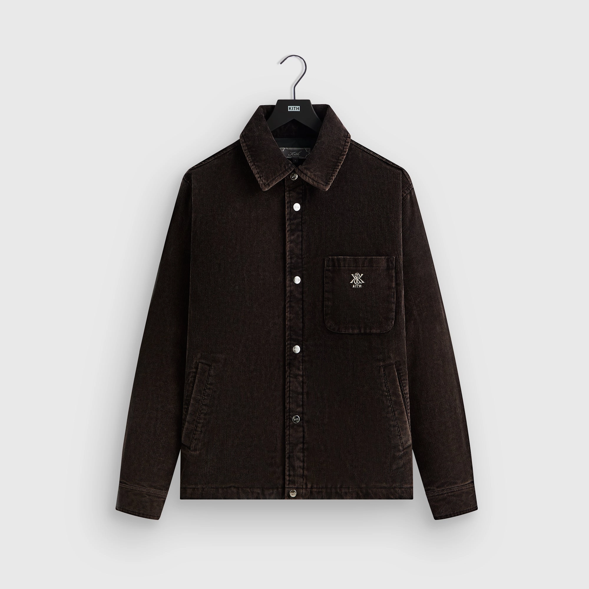 Kith Washed Corduroy Brixton Puffed Shirt Jacket - Ink Waterproof Design