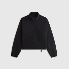Kith Women Akari Nylon Asymmetrical Jacket - Black Waterproof Design