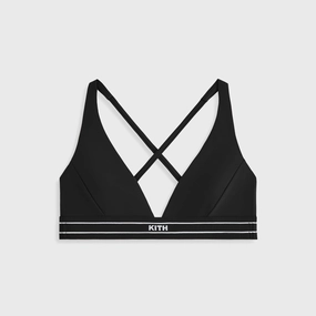 Easy-Wear Volunteers Organic Cyclists Kith Women Cay Plunge Active Bra - Black