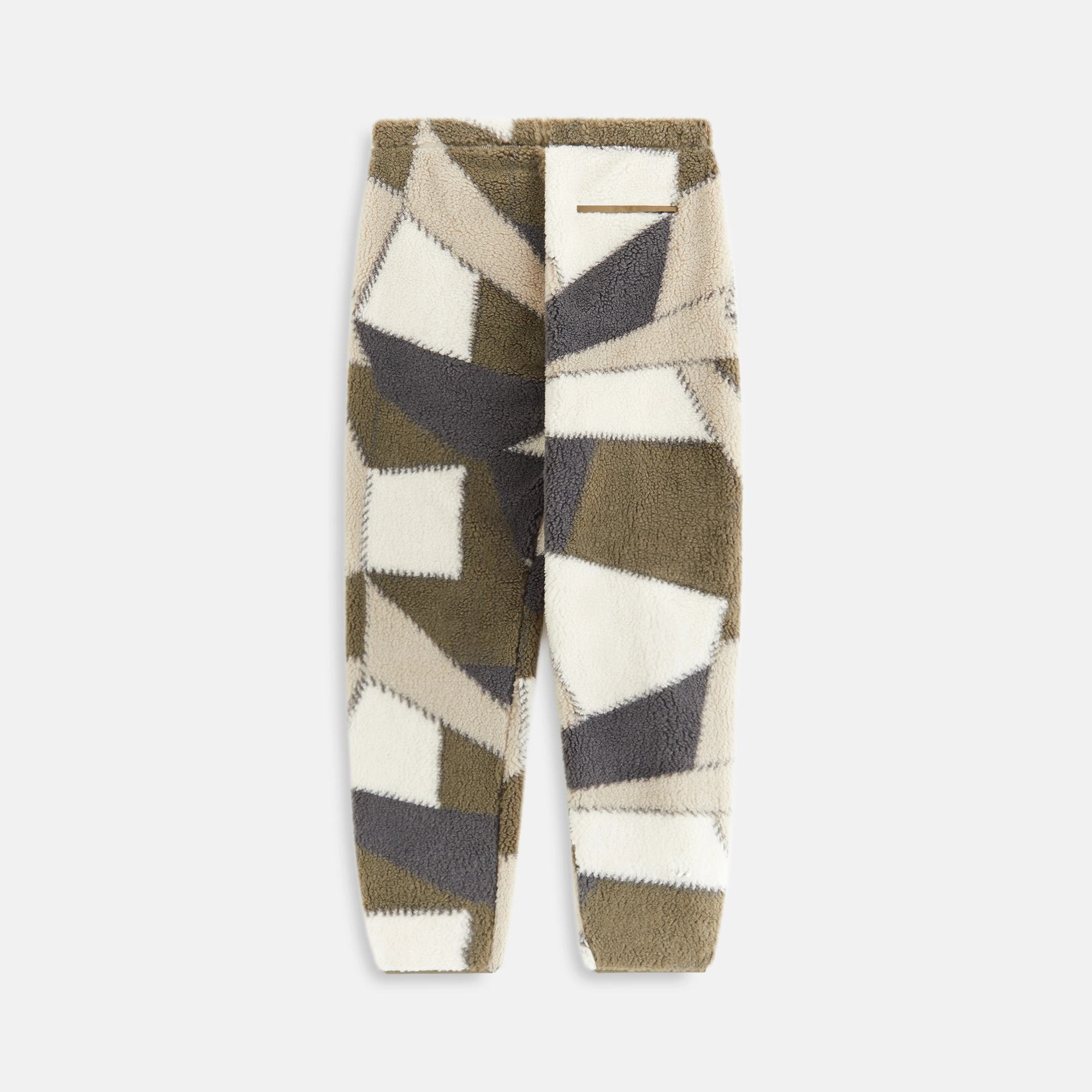 Kith Women Chelsea III Patchwork Fleece Jogger - Plaster Low Maintenance Plaid detail