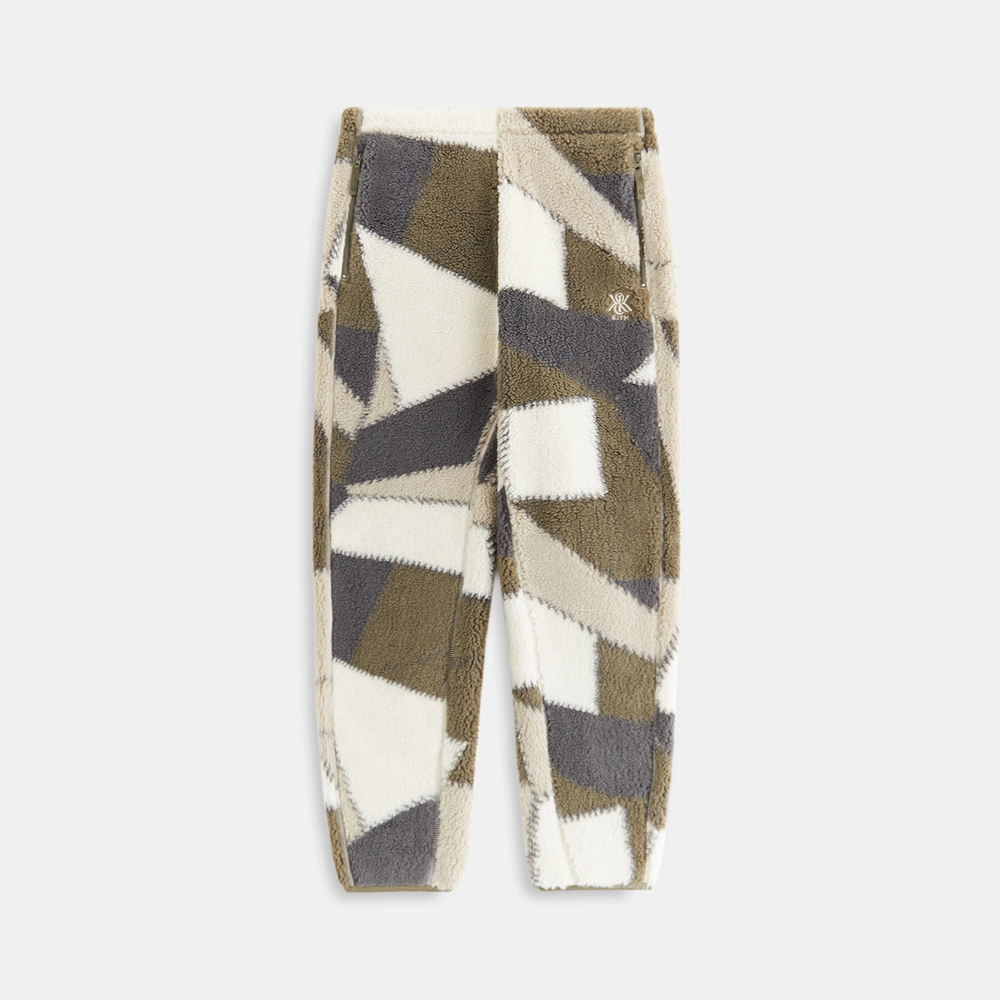 Adaptable Fit Bold Design Kith Women Chelsea III Patchwork Fleece Jogger - Plaster
