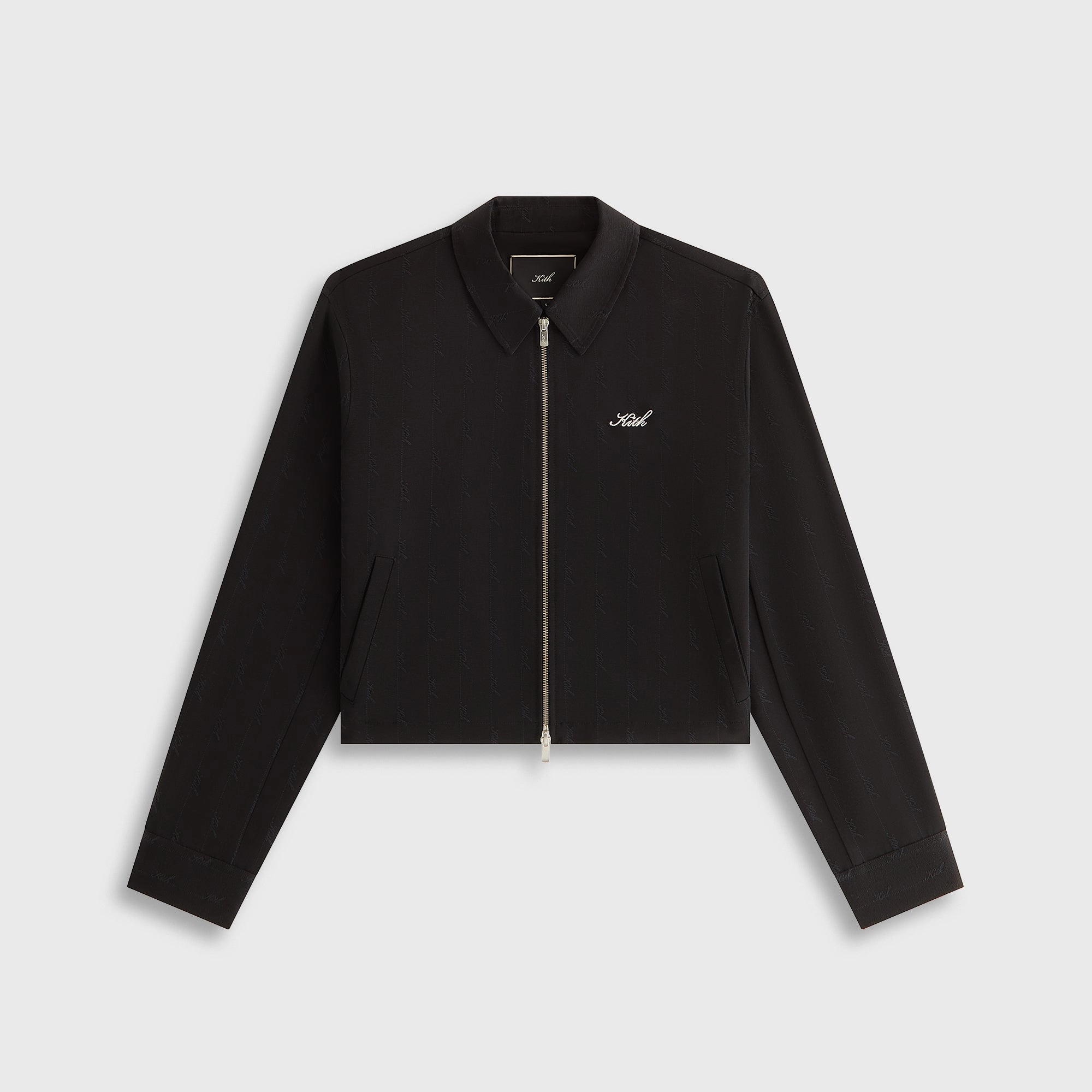 Kith Women Corwin Script Faille Jacket - Black Timeless Fit Style