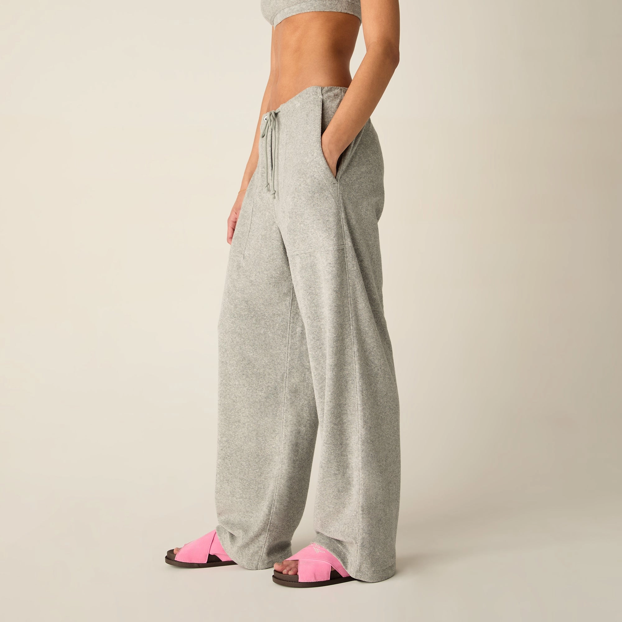Kith Women Doyers III Towel Terry Pant - Medium Heather Grey Casual Vibes