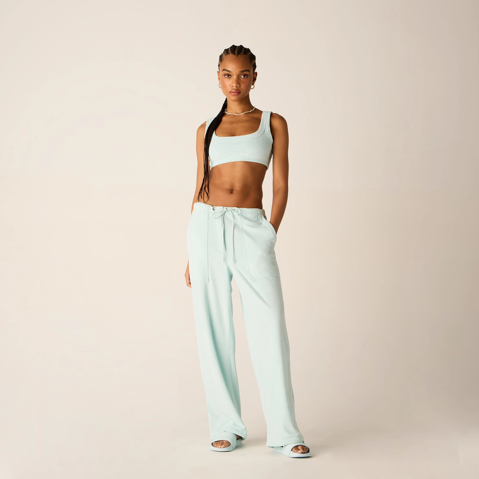 Feather Youth Everywear Designers Kith Women Elle II U-Neck Towel Terry Bra - Helium