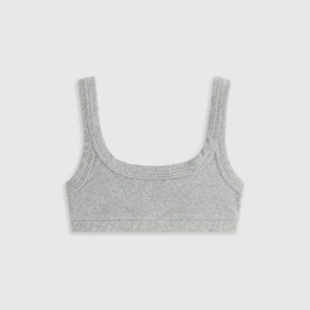 Kith Women Elle II U-Neck Towel Terry Bra - Medium Heather Grey Natural Movement Cool-Touch Shopping